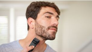 Trimmer edges beard and neck to complete your look