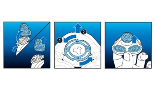 Easy to replace shaving heads