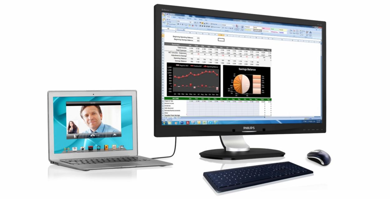 Brilliance LED-backlit LCD monitor 231P4QUPEB/27 | Philips