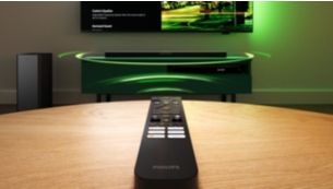 Controle o SoundBar e o televisor com um único telecomando