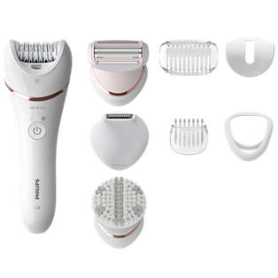 Philips Epilator Series 8000 Wet and dry epilator with 8 accessories