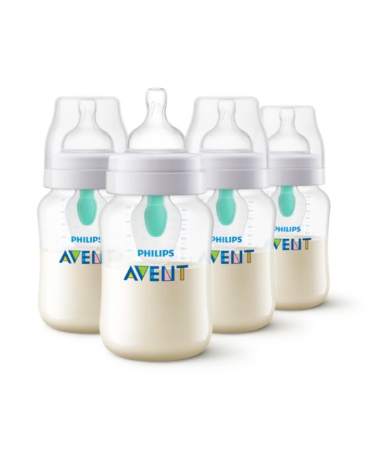 Philips Avent Anti-Colic Baby Bottles, 9oz, 2pk, Clear