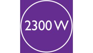 2300 W aan snelle, hoogwaardige droogkracht