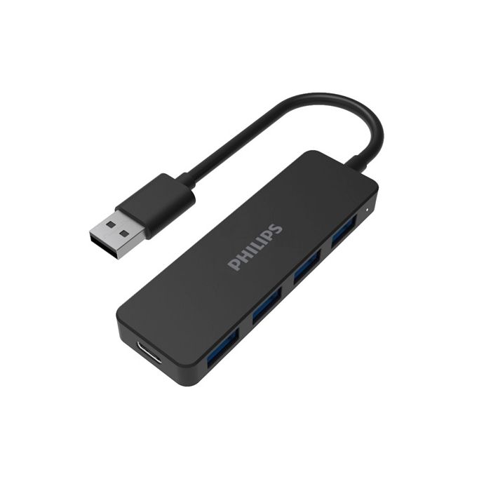 USB-A 插座集线器可扩展至 5 端口迷你集线器。