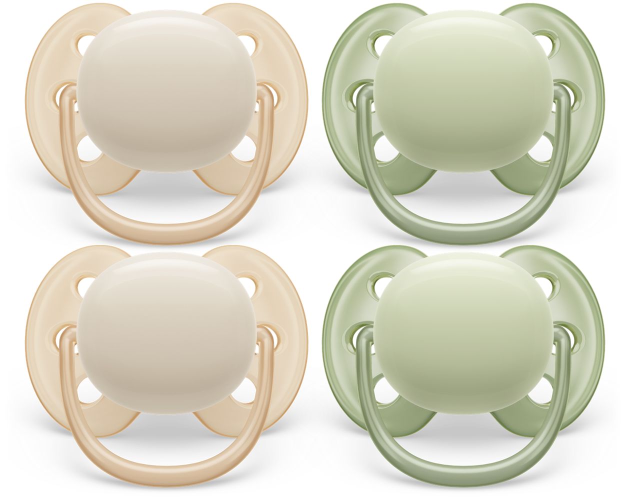  Philips Avent Ultra Soft Pacifier, 6-18 Months, 4 Pieces : Baby