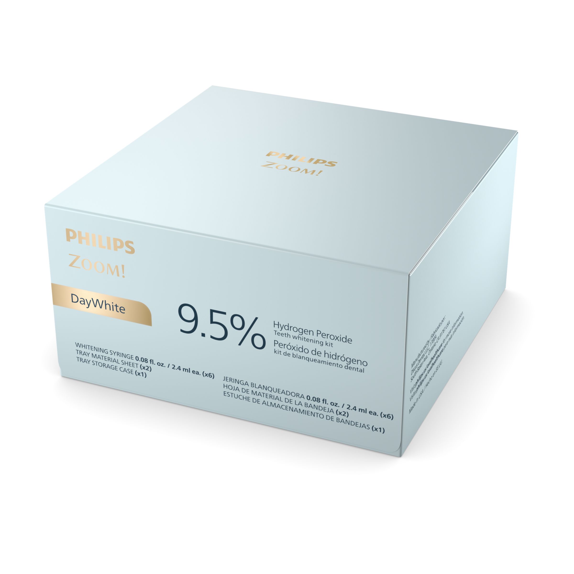 A DayWhite 9.5% HP whitening kit.