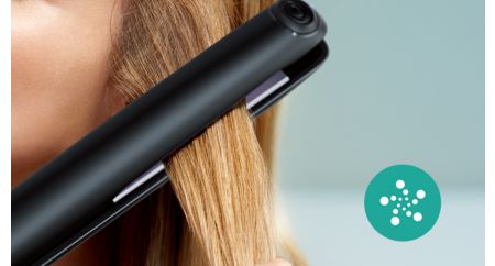 More care with ionic conditioning for shiny, frizz-free hair