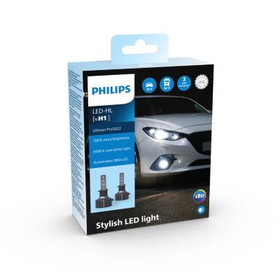 Kit Ampoules LED HB3 (9005) PHILIPS Ultinon Pro9100 5800K +350%