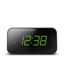 Philips Digital Alarm Clock Radio, FM Radio Alarm Clocks for Bedrooms, Dual  Alarm Clock Radios for Bedroom with Battery Backup, Sleep Timer Function,  Easy Snooze and Large LED Display - Black : Home & Kitchen 