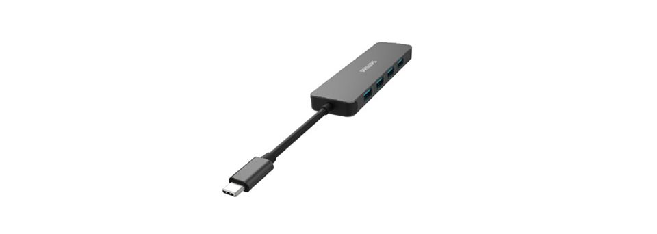 USB-C 集线器扩展到 5 端口迷你集线器