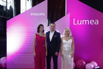 Burcu Okudur Sinan Kebapci and Sibel Yildiz at Philips Lumea event
