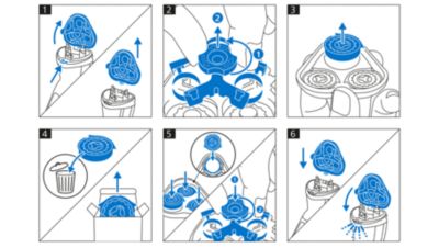 Easy to replace shaving heads