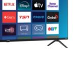 Un élégant téléviseur Smart TV à l'affichage éclatant