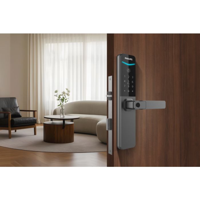 6000 series Khóa thông minh kiểu tay gạt thân hẹp DDL615LIPKB/00 | Philips