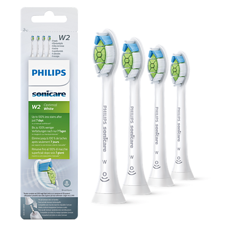 HX6064/10 Philips Sonicare W2 Optimal White 4-pack sonic toothbrush heads