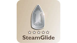 New SteamGlide soleplate is Philips premium soleplate