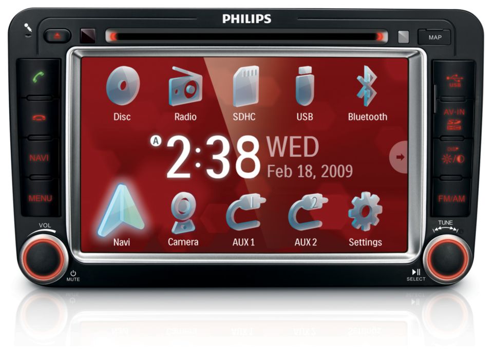 超清晰显示屏带来优越的观影和导航体验