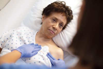 Patient with cox close-up image