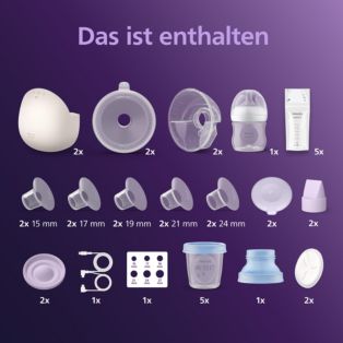 Avent Elektrische Milchpumpe Geschenkset Natural Care Hands-free, tragbar
