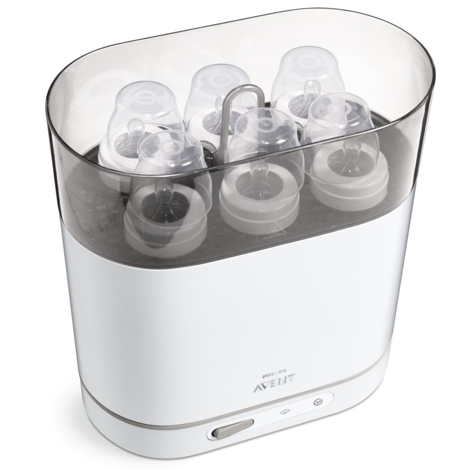 Philips AVENT SCF286/02 Sterilizzatore Elettrico 4 in 1 a Vapore,  Dimensioni Regolabili, per Biberon e