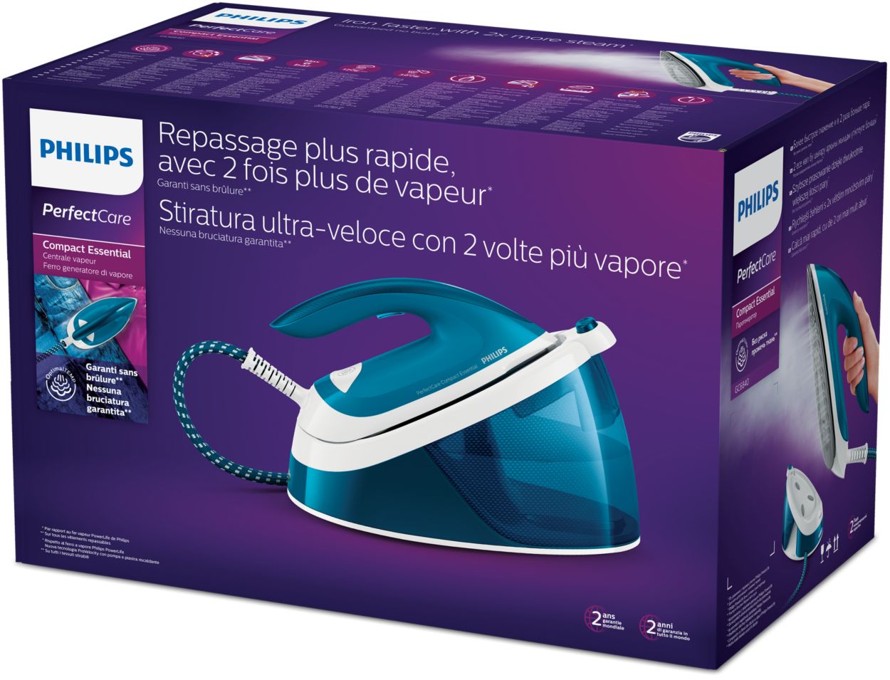 PerfectCare Compact Essential Ferro generatore di vapore - Ricondizionati  GC6840/20R1