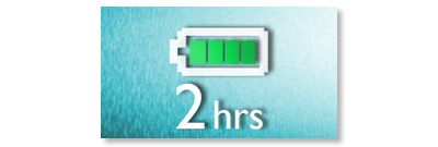 Up to 2-hour playback with rechargeable built-in battery*