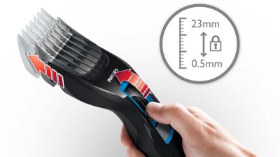 Enostavna izbira in uporaba 13 nastavitev dolžine: 0,5 do 23 mm