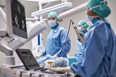 Transesophageal echo guidance during cardiac procedure