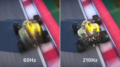 210Hz refresh rates for ultra-smooth, brilliant images