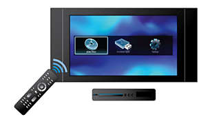 On-screen menu with control of Philips Blu-ray Disc player