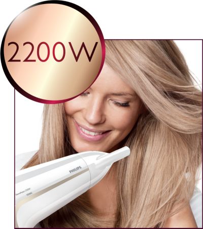 Professionelle Leistung von 2200 W für ein perfektes Ergebnis wie vom Friseur