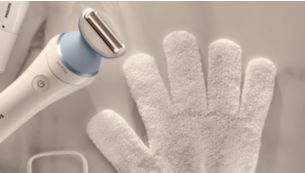 Exfoliation glove helps prevent ingrown hairs