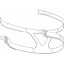PerformaTrak Full Face Mask Four-Point Headgear Four-point headgear with ball and socket clips, Adult (one size), 5 pack