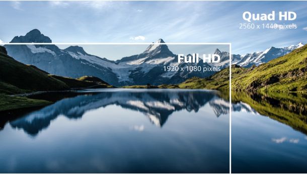 Crystalclear images with Quad HD 2560 x 1440 pixels