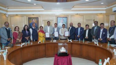 Representatives from Philips Indira University and MIT ADT University during mou signing ceremony in Pune
