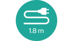 1.8m cord for maximum flexibility