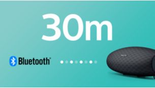 Stabils Bluetooth savienojums līdz 30 m vai 100 pēdu attālumā