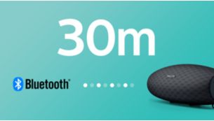 Strong Bluetooth connection up to 30m or 100ft