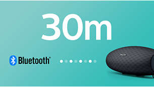 Conexión Bluetooth potente de hasta 30 m (100 pies)