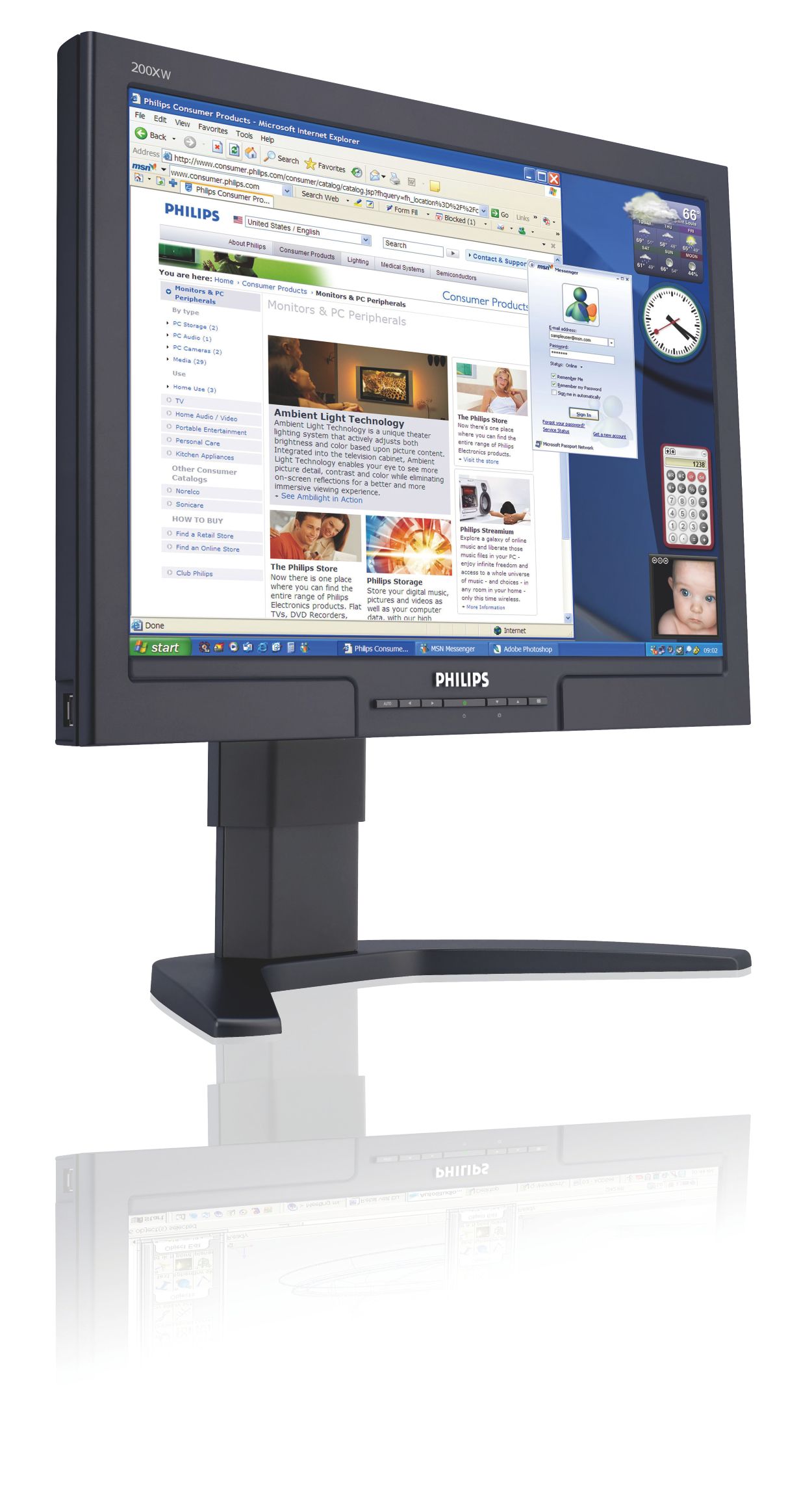 Wide screen enjoyment plus great convenience