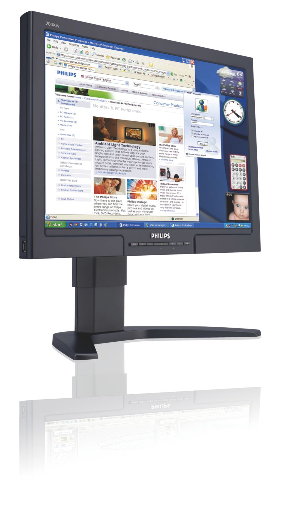 Wide screen enjoyment plus great convenience