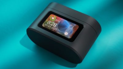 Smart charging case. Touch controls for music and more