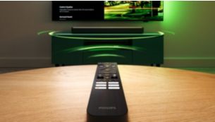 Betjen din soundbar og dit TV med en enkelt fjernbetjening
