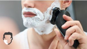 Get a convenient dry shave or a more comfortable wet shave