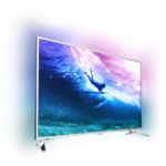 4K UHD ултратънък LED телевизор, работещ с Android