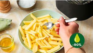 Fry with up to 90% less fat*