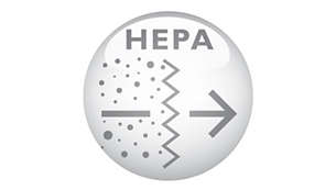Filtro de saída HEPA para reter mesmo as partículas mais finas