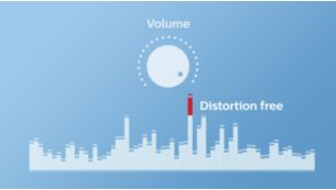 Funkcija za enakomeren signal za glasno glasbo brez popačenja