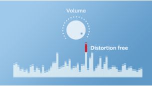 Anti-Übersteuerungsfunktion für laute, störungsfreie Musik