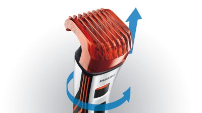 Beard trimmer with 12 length settings from 0.5 mm to 10 mm